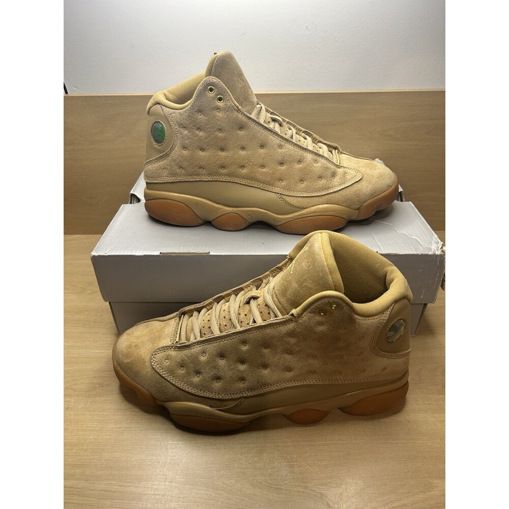 Jordan Men’s Air Jordan 13 Retro Wheat 2017 Tan Nubuck High Top Sneakers Sz 10.5